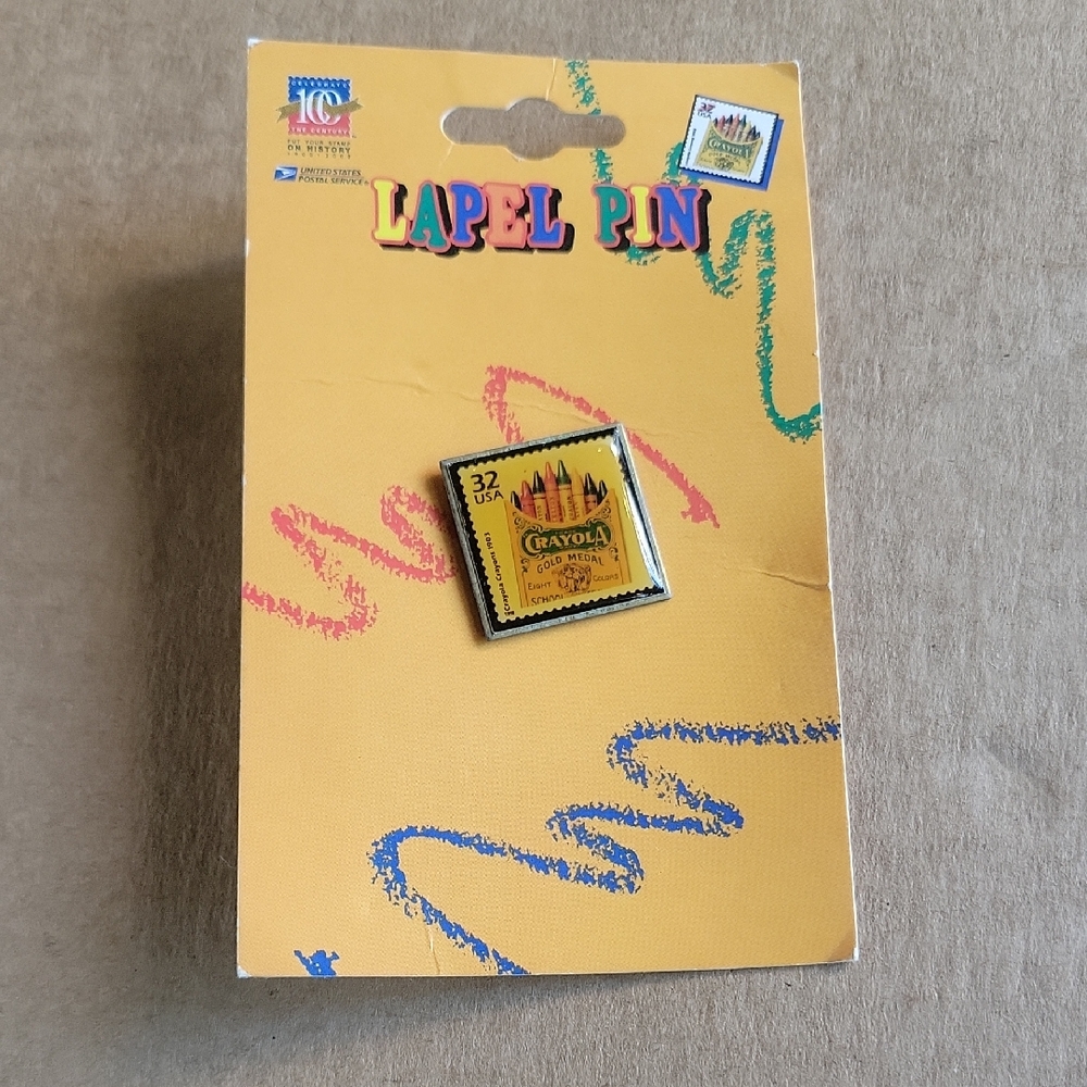 Crayola Gold Medal Crayon Box Pin